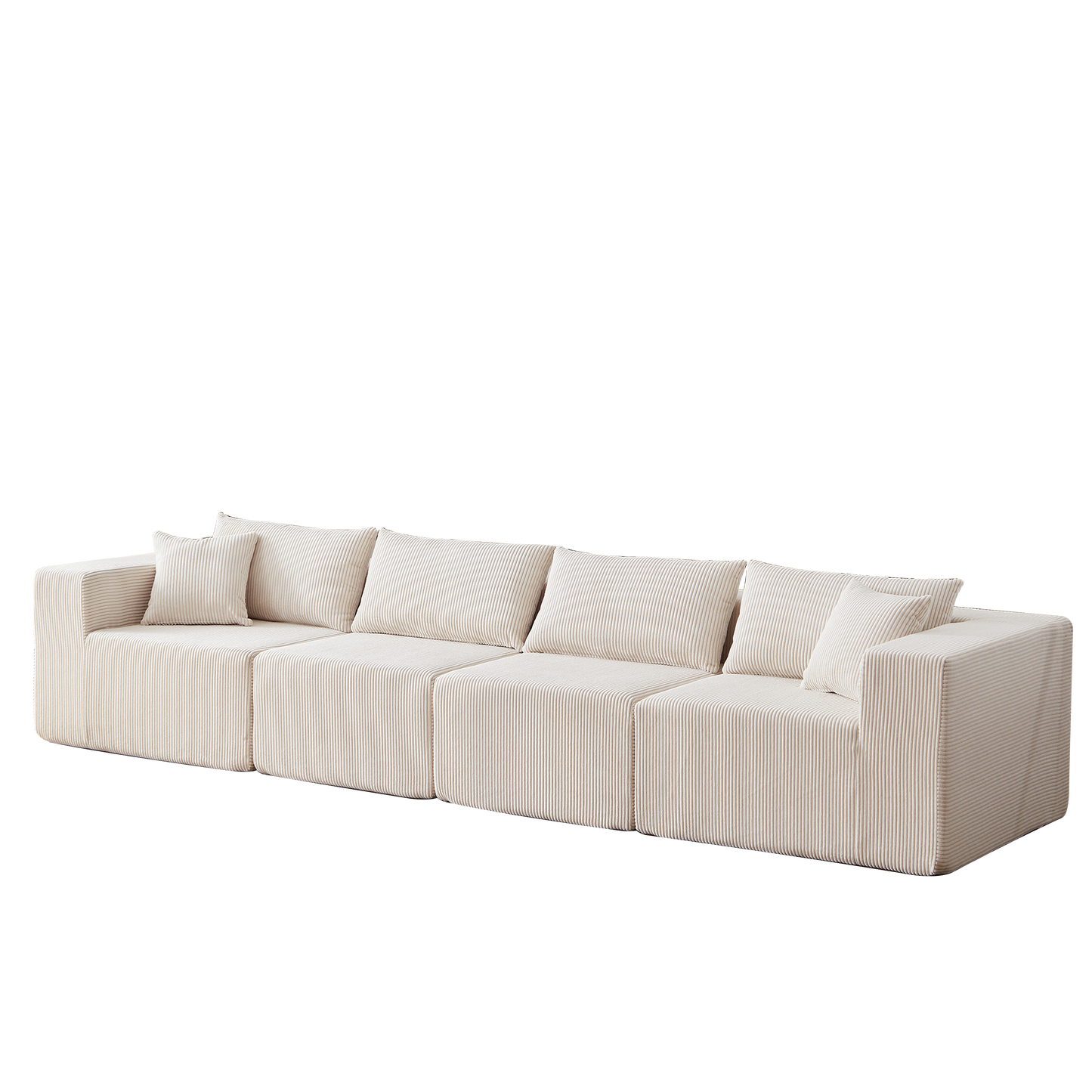 NEW Corduroy Modular L Shaped Sectional Luxury Upholstered Foam-Filled Compressed Sofa Couch Set