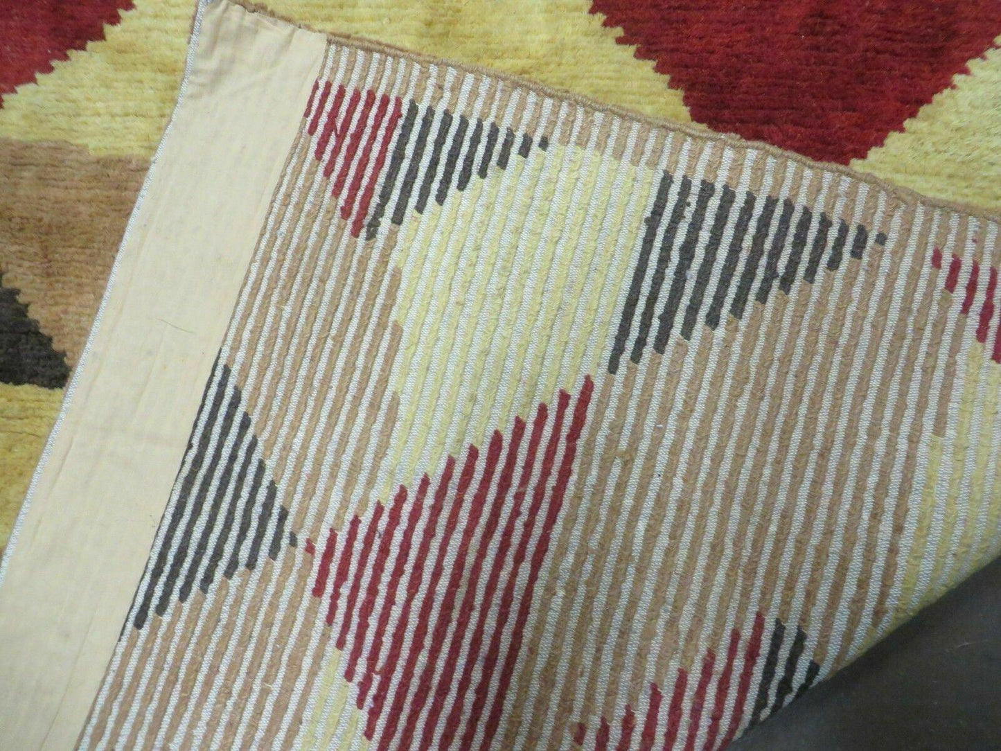 USED 6' X 8' Handmade Tibetan Nepal Chinese Wool Rug Art Deco Contemporary Modern