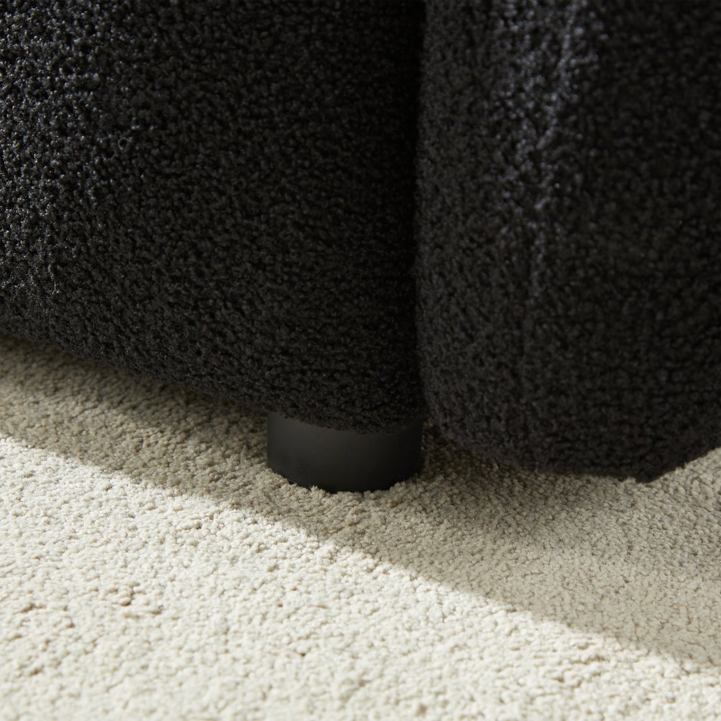 NEW Black W1193S00087 MH36.8'' Teddy Fabric Modern Lounge Sofa Chair