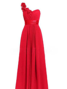 New Women's Multi Colored Slanted Neck Sleeveless Strapless Long Dress