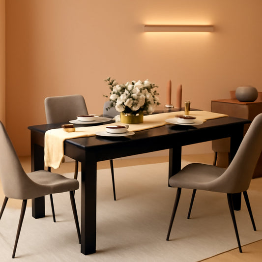 NEW 63 Inch Wood Dining Table For Four To Six People Black