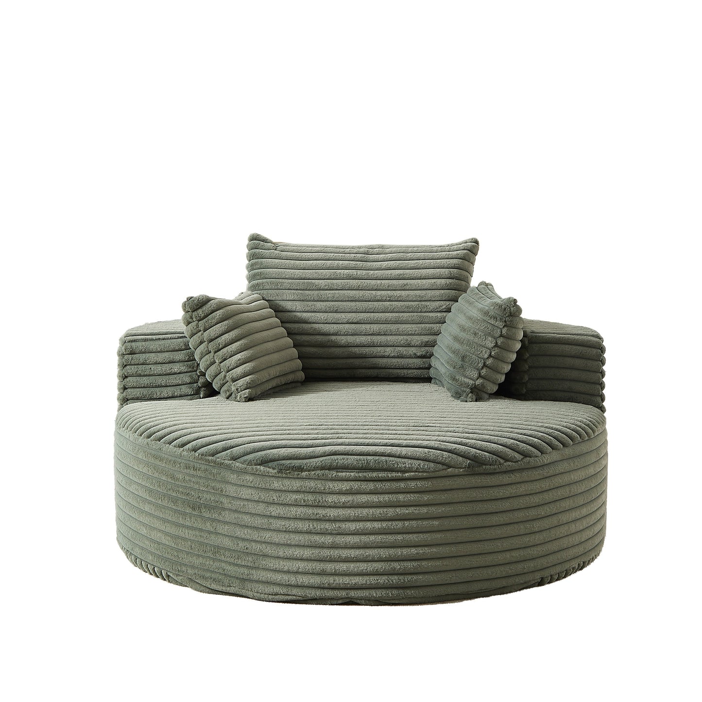 NEW 55'' L Corduroy Sponge Single Sofa Fluffy Modern Sleeper Chair