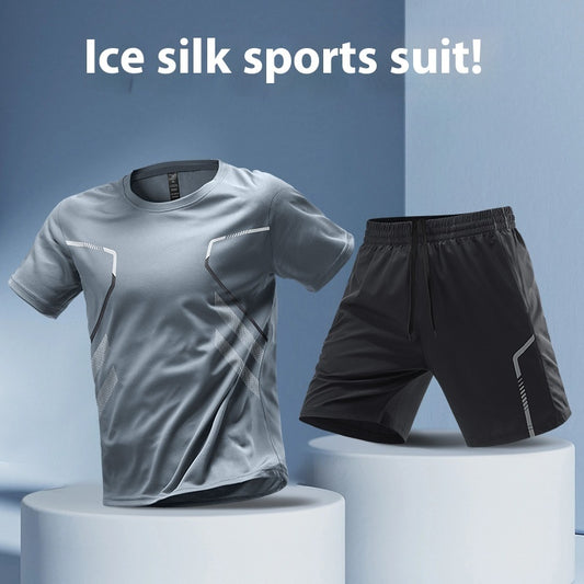 NEW Men's T-shirts Sports Running T-shirt Color Block Men Quick-drying Breathable Short Sleeve Round Neck Active Tee Outdoor Workout