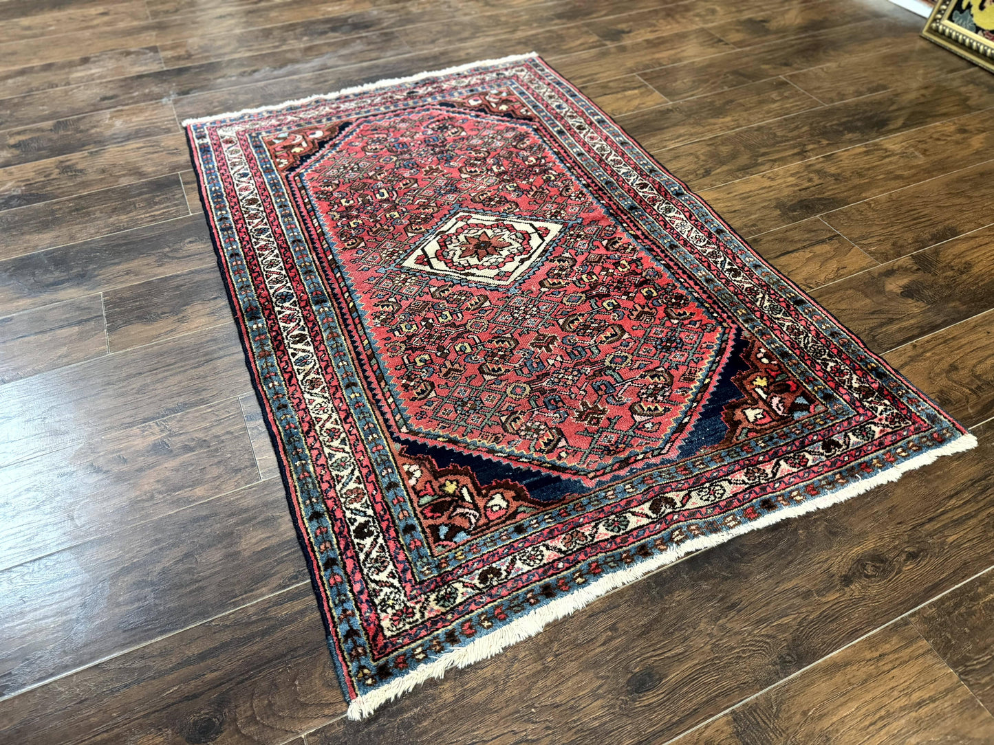 USED Antique Persian Tribal Rug 3.6 x 5, Hamadan Angelas Rug