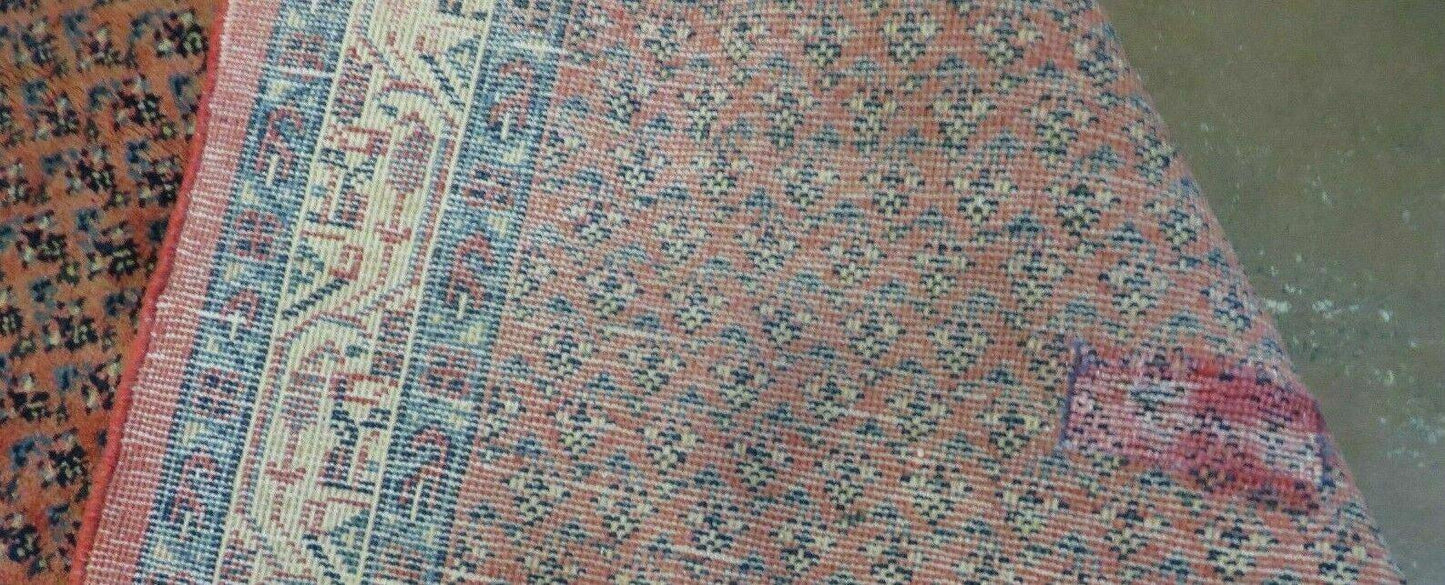 USED Antique Persian Seraband Runner 3.7 x 11 - Red, Wool, Mir Pattern
