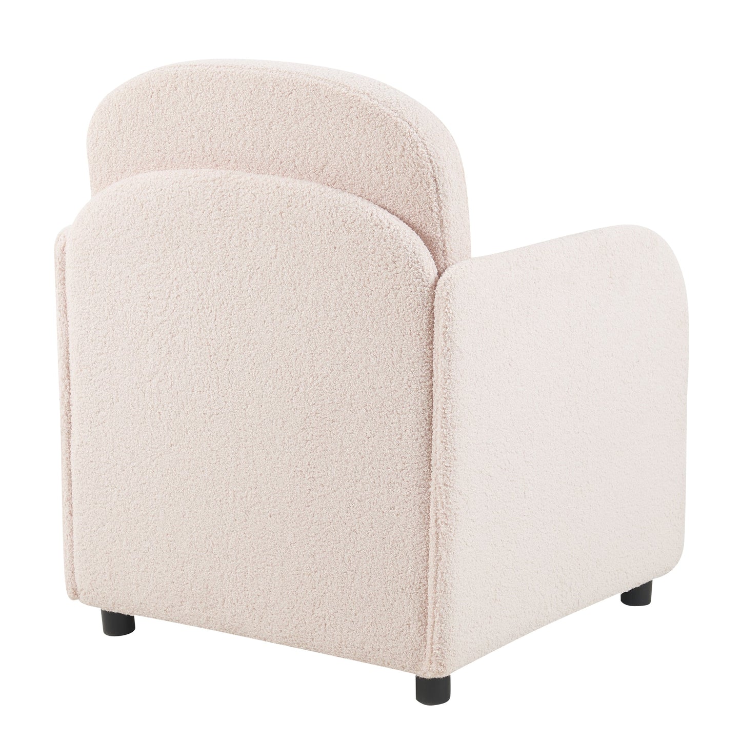 NEW Furniture Style 2 in 1 Pet Friendly  Fluffy Fabric Sherpa Upholstered Leisure Armchair with Lumbar Pillow for Living Room Bedroom Home and Office, Cream White