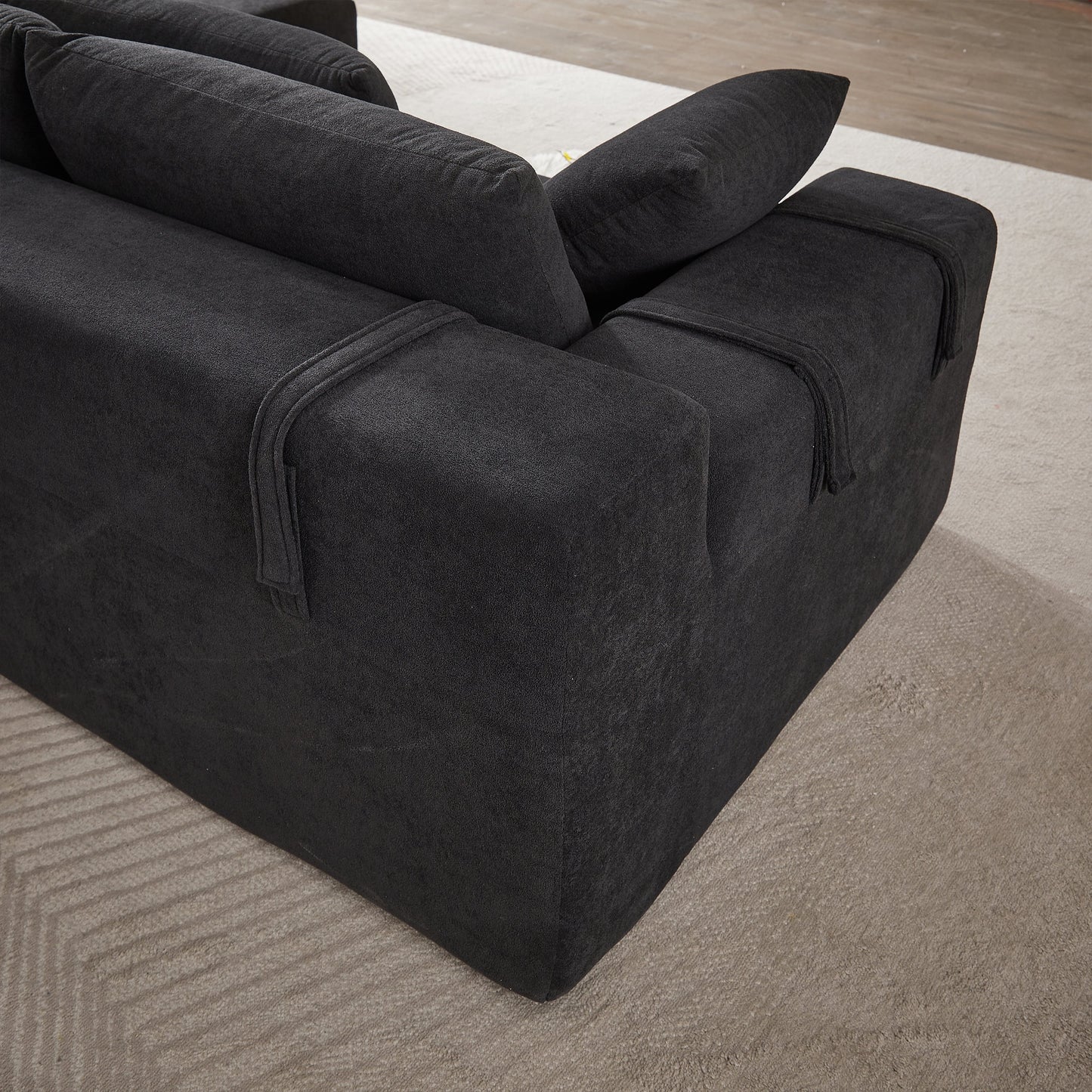 NEW Modern Chenille Upholstered Sectional Sofa Couch Set,Modular 108' L Shaped Sectional Living Room Sofa Set With 6 Pillows,Free Combination Sofa Couch for Living Room,Bedroom(Right Chaise)W834P240010