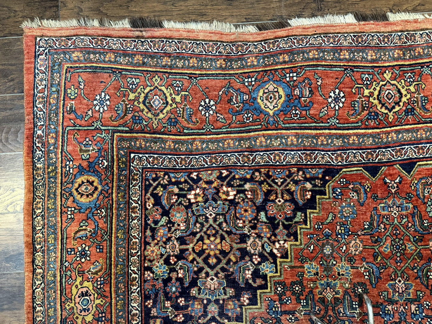 USED Antique Persian Bidjar Rug 8x12, Rare Persian Carpet