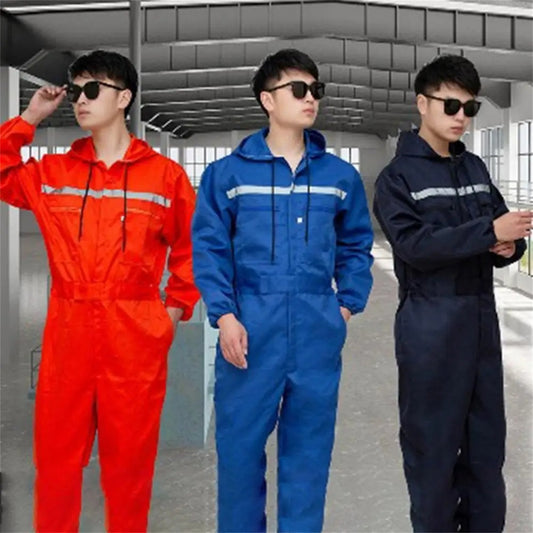 NEW Men's One-piece Hooded Work Suit