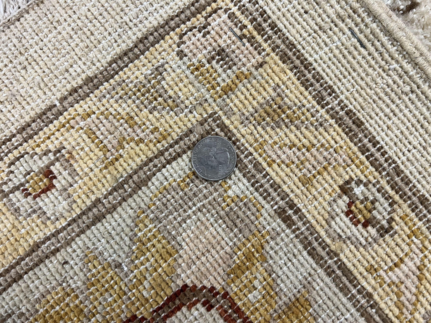 USED Peshawar Rug 8x10, Oushak Rug, Neutral Colors Hand Knotted Farmhouse Rug