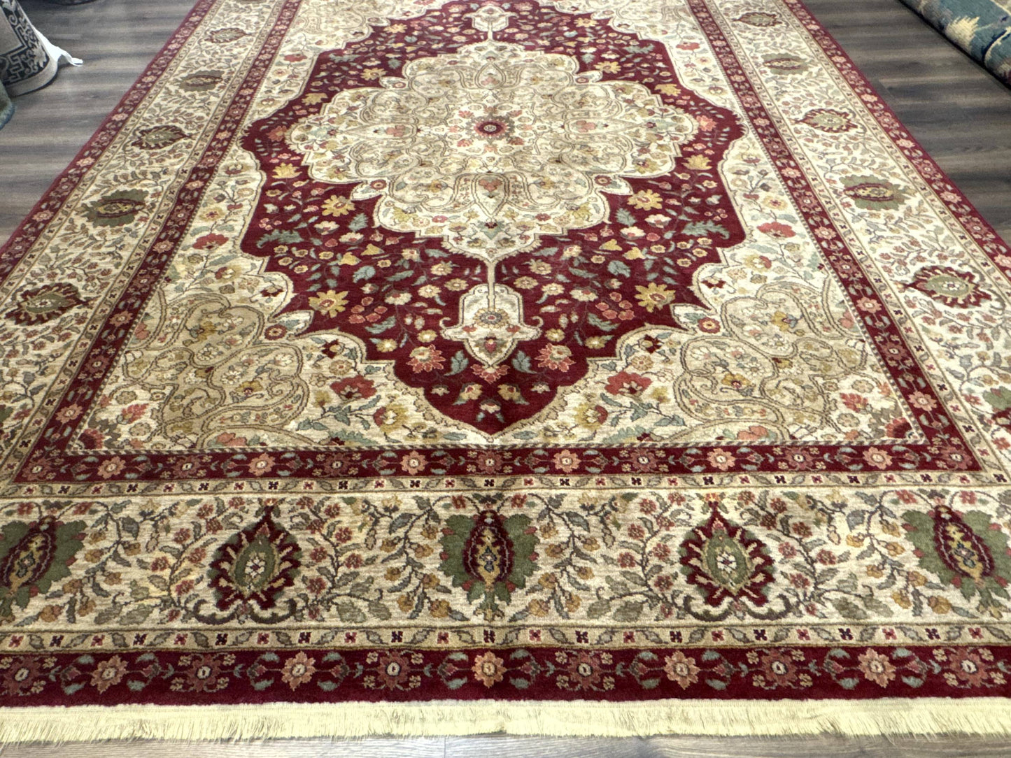USED Karastan Rug 8.8 x 12, Antique Legends Royal Tabriz, Wool Pile, Vintage, Rare Design