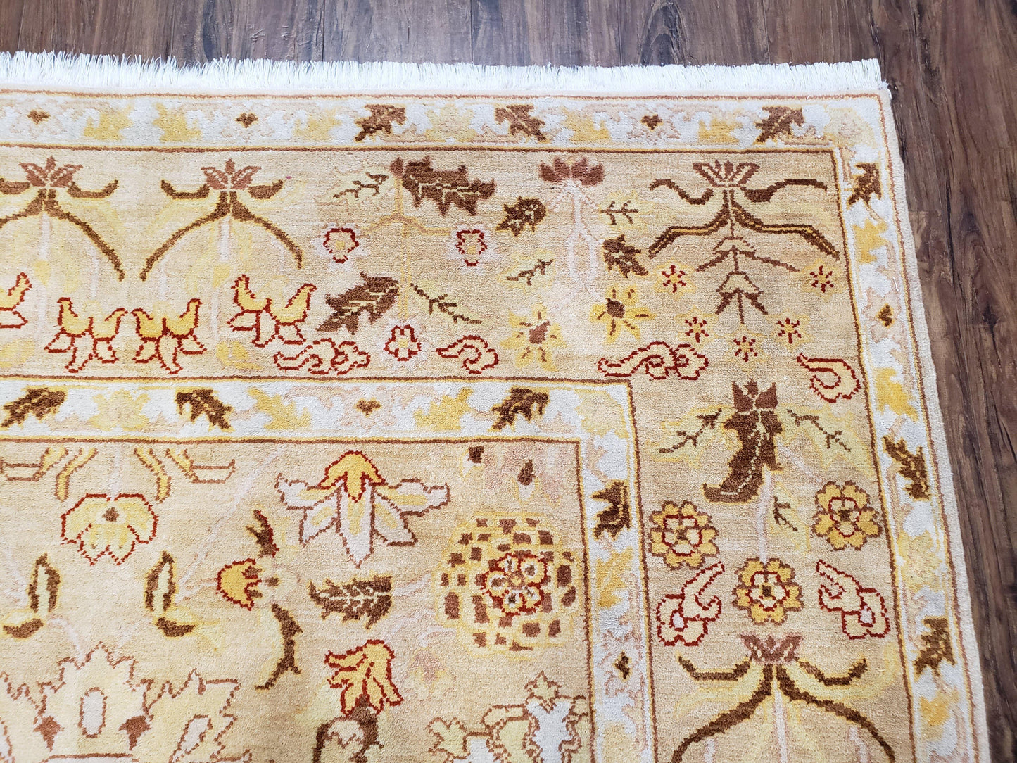 USED Vintage Turkish Oushak Area Rug 6x9, Wool Hand-Knotted