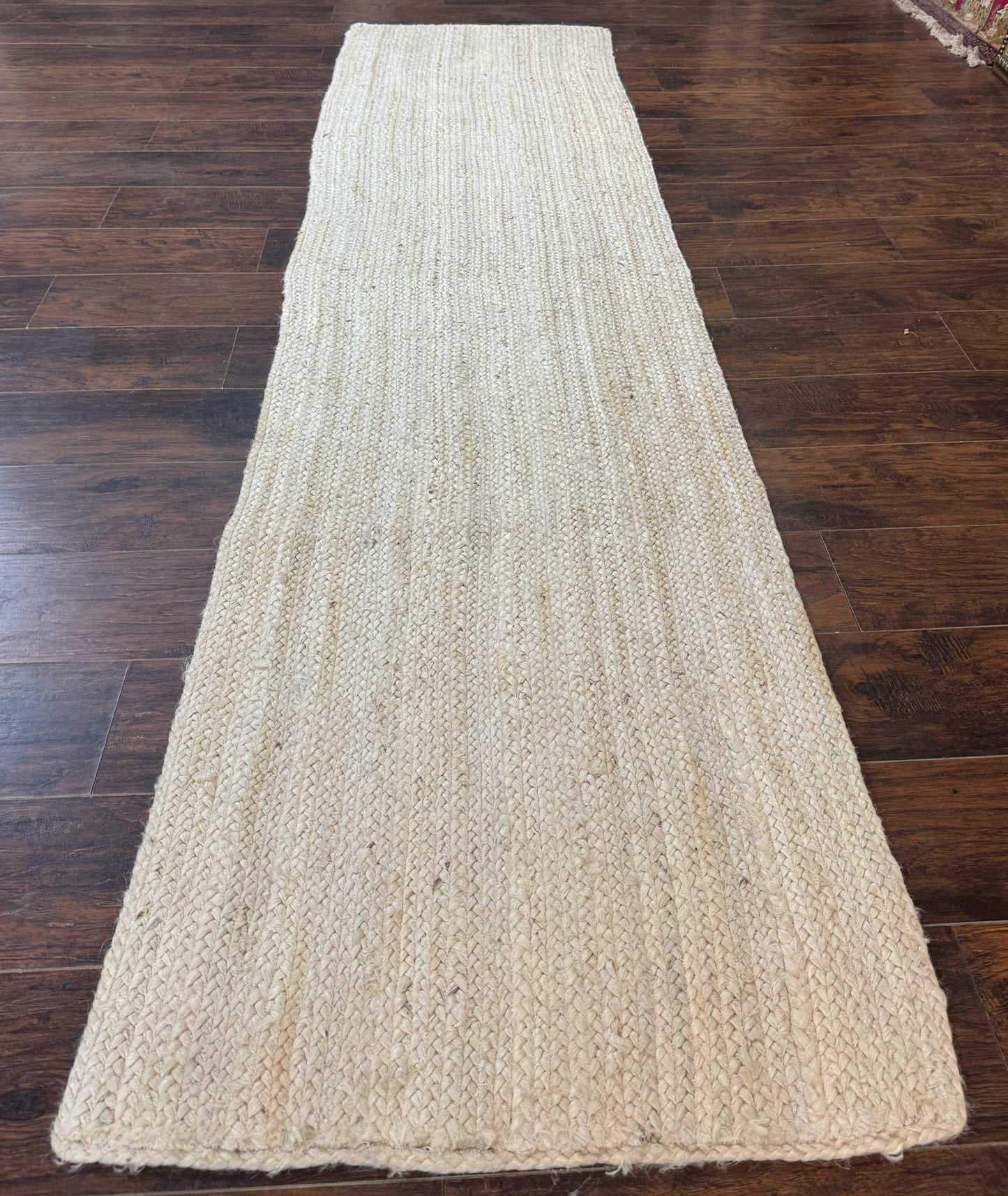 USED Modern Jute Runner Rug 2.7 x 10, Rug for Hallway or Kitchen, Farmhouse Rug