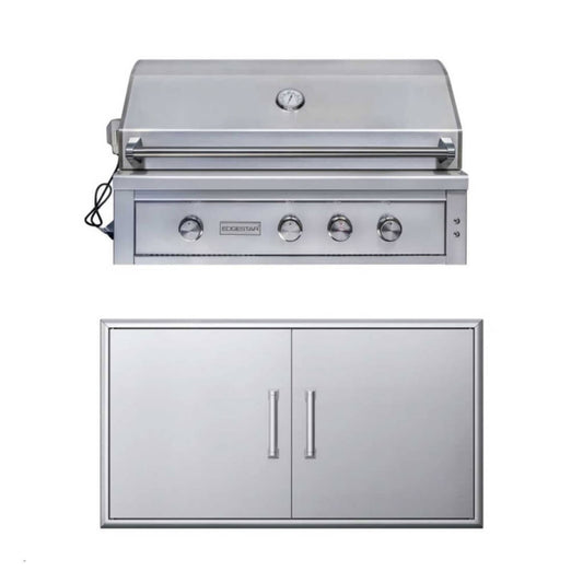 NEW Edgestar 89K BTU 42" Built-In Natural Gas Grill With Insulated Jacket And Double Access Doors Insulated Jacket (SAK94627)