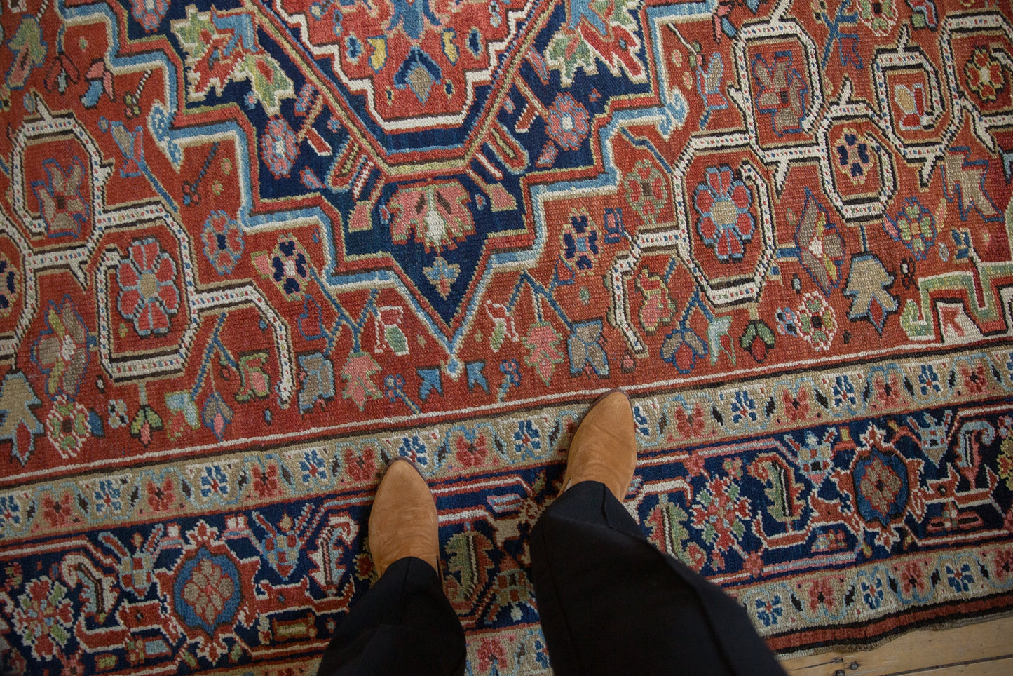 USED 7.5x11 Vintage Heriz Carpet