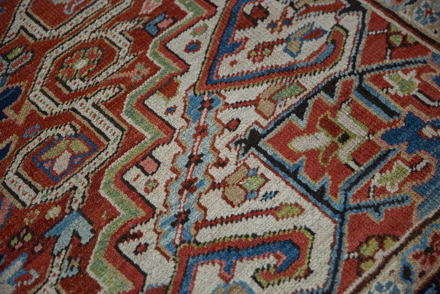 USED 7.5x11 Vintage Heriz Carpet