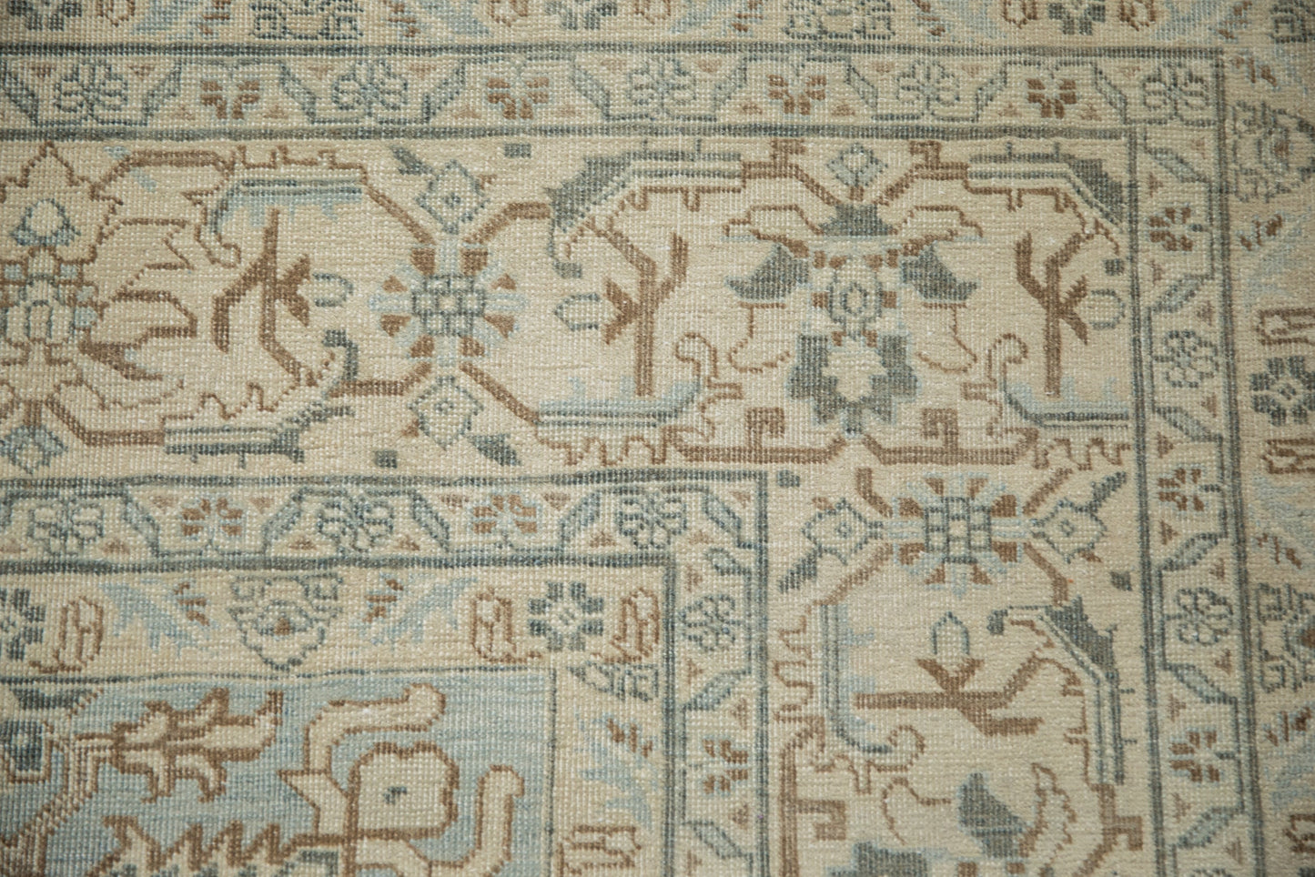 USED 7x10.5 Vintage Distressed Tabriz Carpet