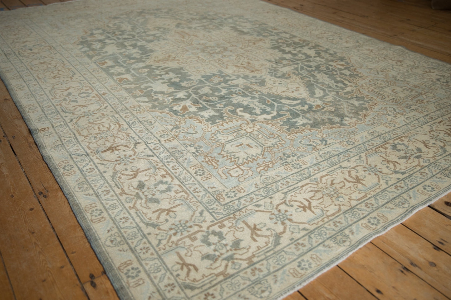 USED 7x10.5 Vintage Distressed Tabriz Carpet