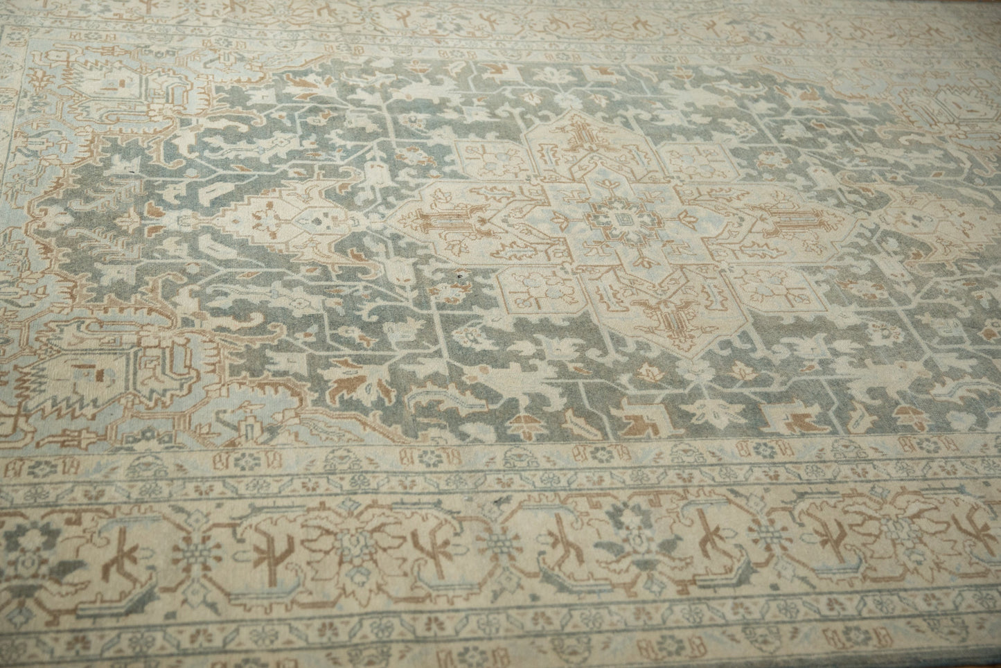USED 7x10.5 Vintage Distressed Tabriz Carpet