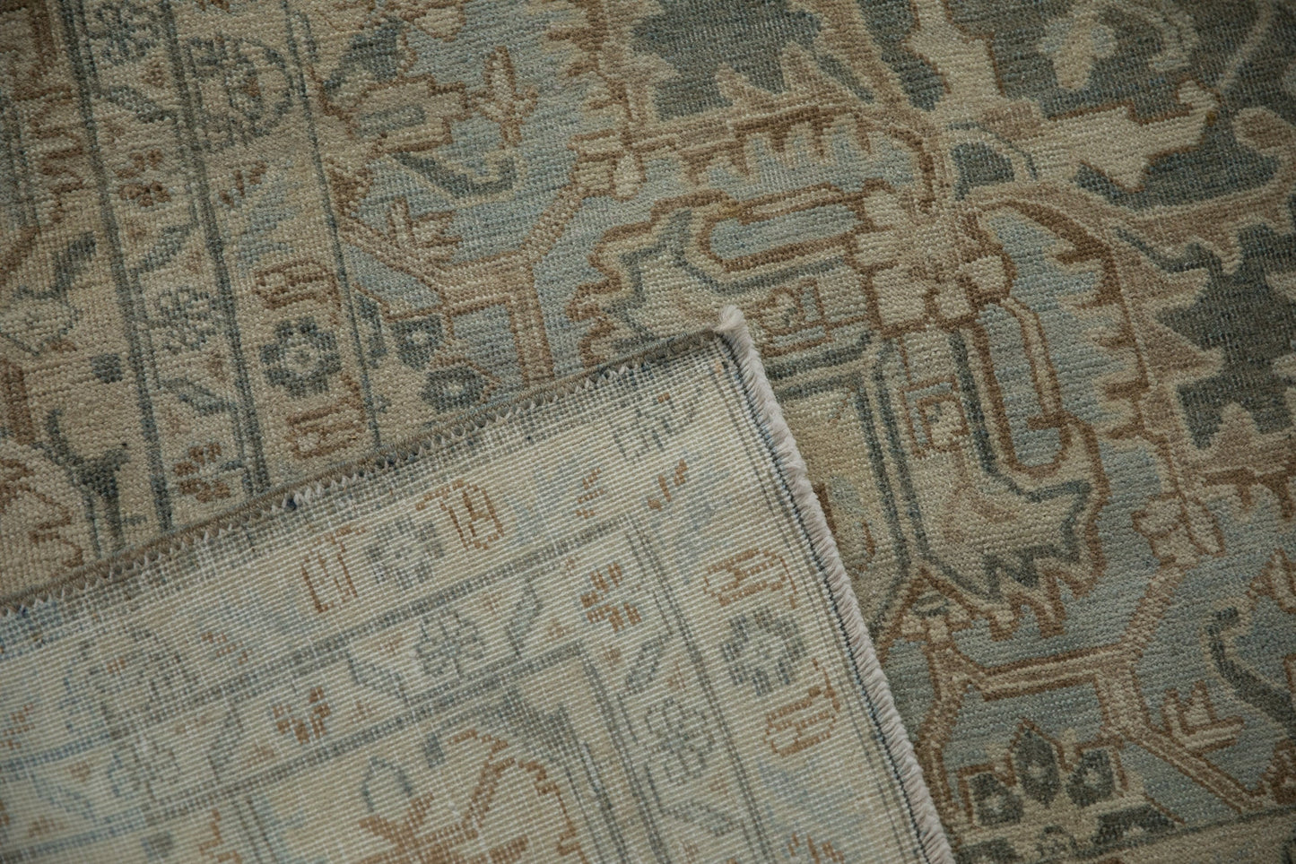 USED 7x10.5 Vintage Distressed Tabriz Carpet