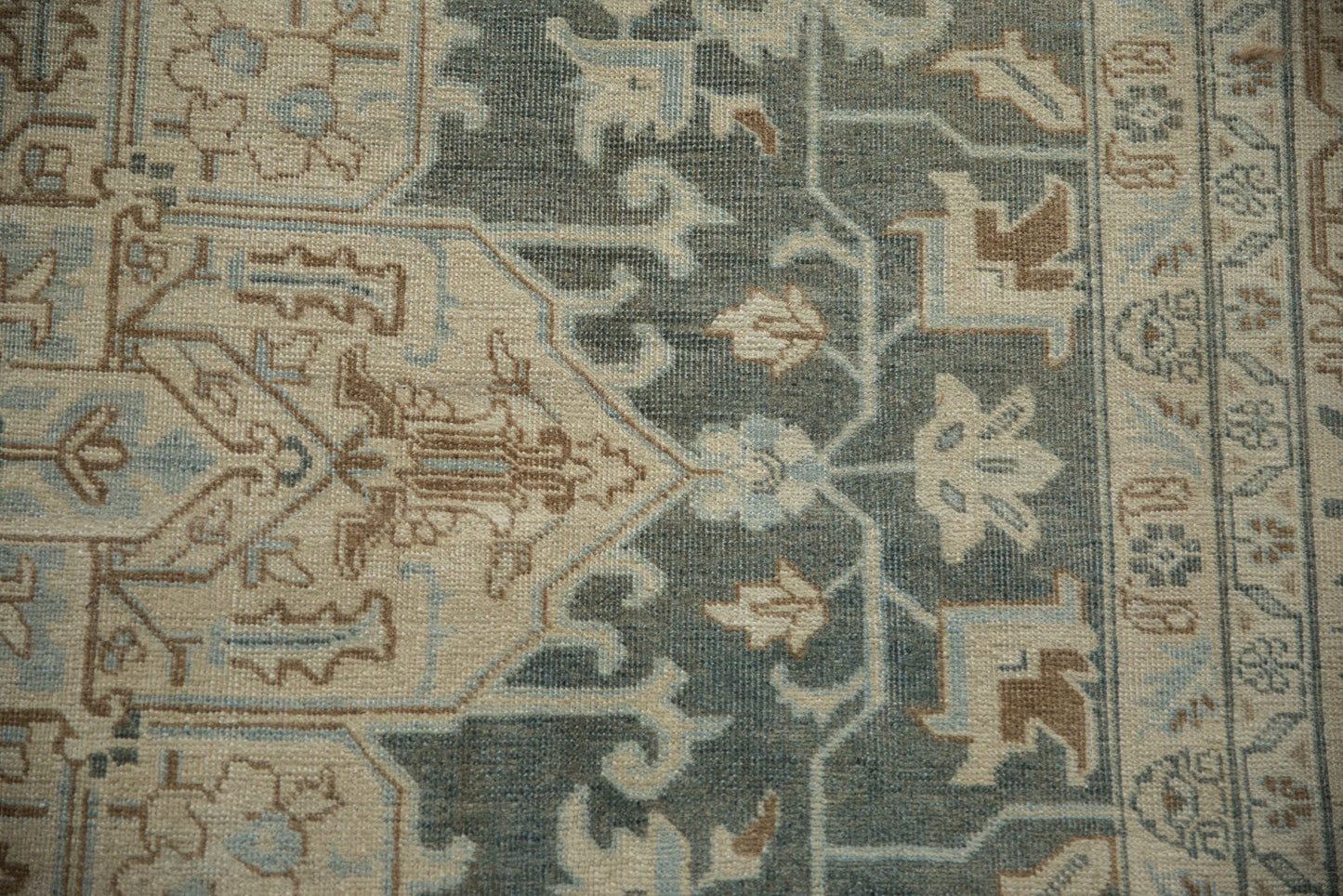 USED 7x10.5 Vintage Distressed Tabriz Carpet