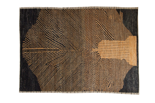 USED 7x9.5 Afghani Moroccan Design Carpet