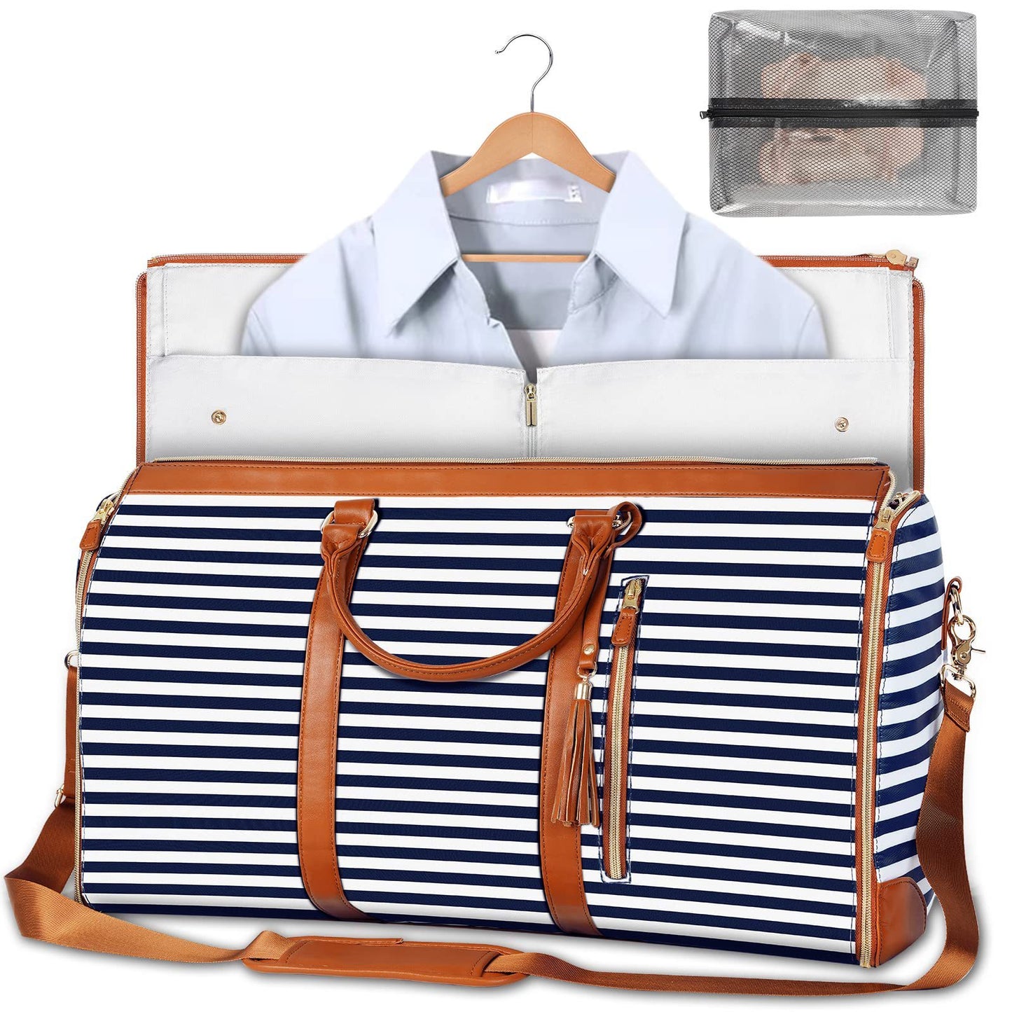 New Large Capacity Travel Duffle Bag Women's Handbag Folding Suit Bag Waterproof Clothes Totes