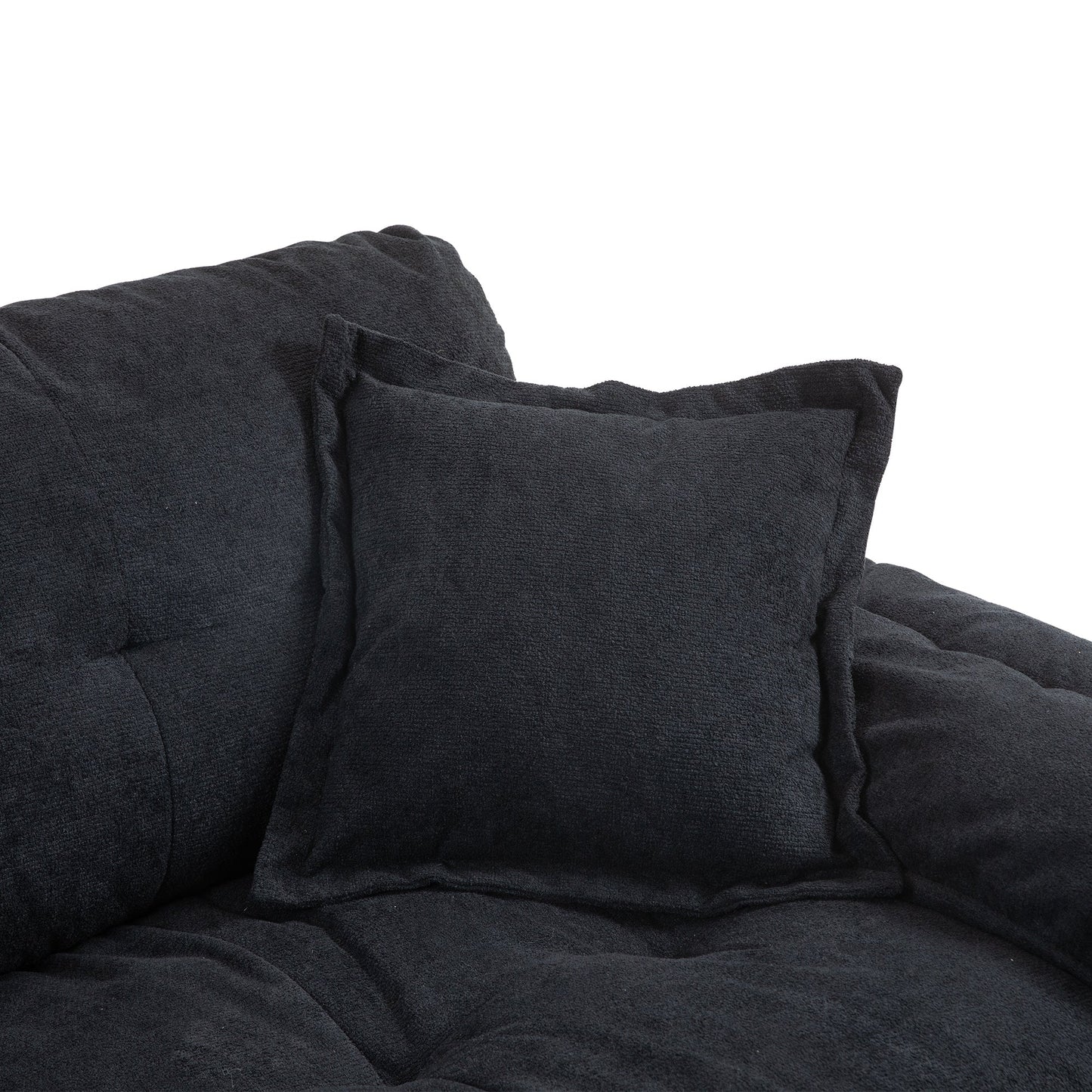 NEW 84' Chenille Small Sofa Loveseat Deep Seat Sofa Couch with 2 Throw Pillows & Memory Foam