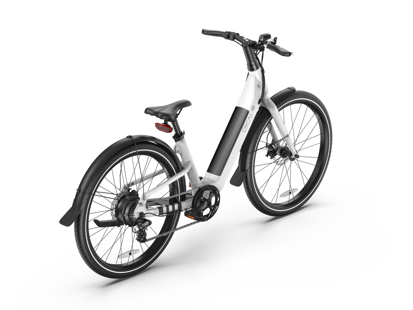 NEW Electric Bike w/ 40 Miles Max Operating Range and 25 mph Max Speed - White
