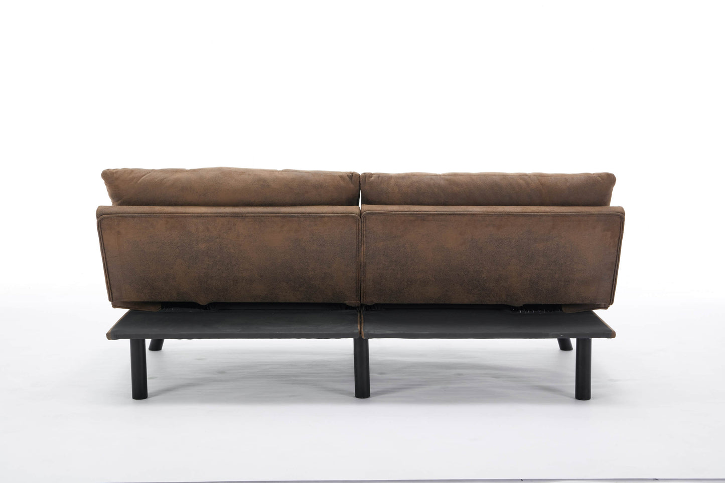 NEW Leatehr Feeling Brown Convertible Folding Modern sofa Bed