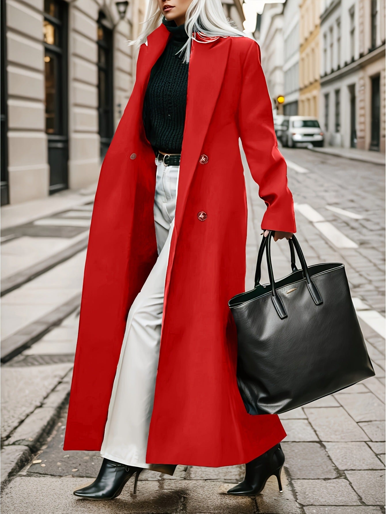 New Women's Double Breasted Trench Coat