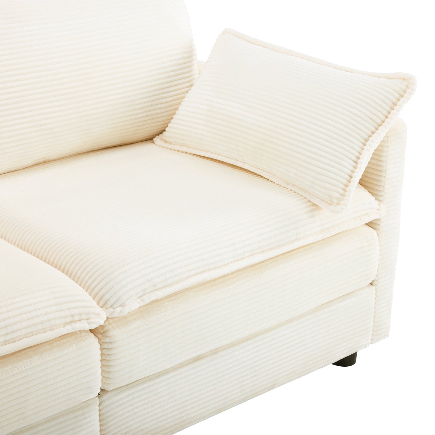 NEW 69' PLUSH Cloud Loveseat Modular 2-Seater Sectional Sofa