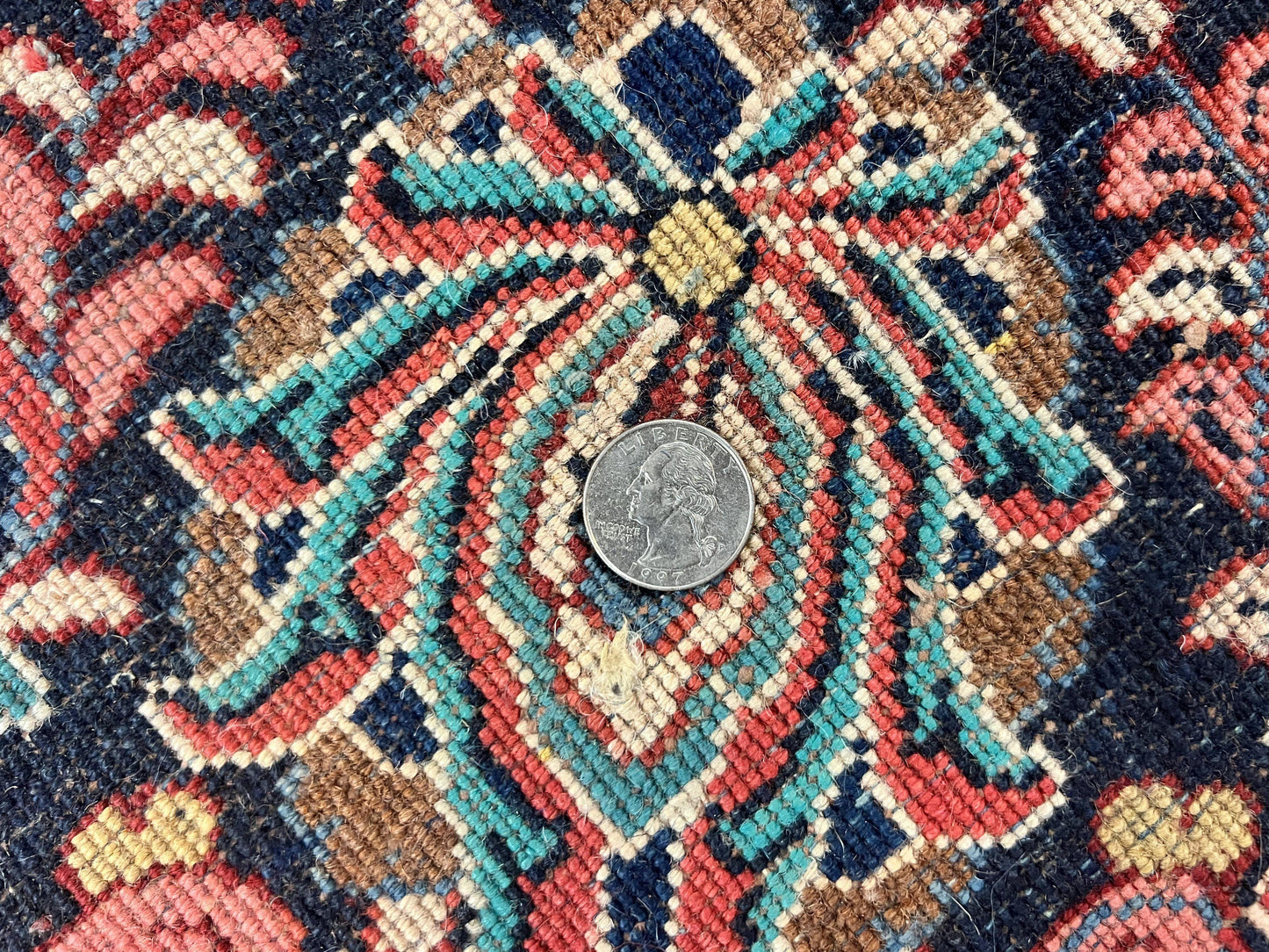 USED Square Persian Sarouk Rug 11x11 ft, Rare Size, Hand Knotted Wool Floral Allover Red Persian Carpet, Handmade Antique Rug