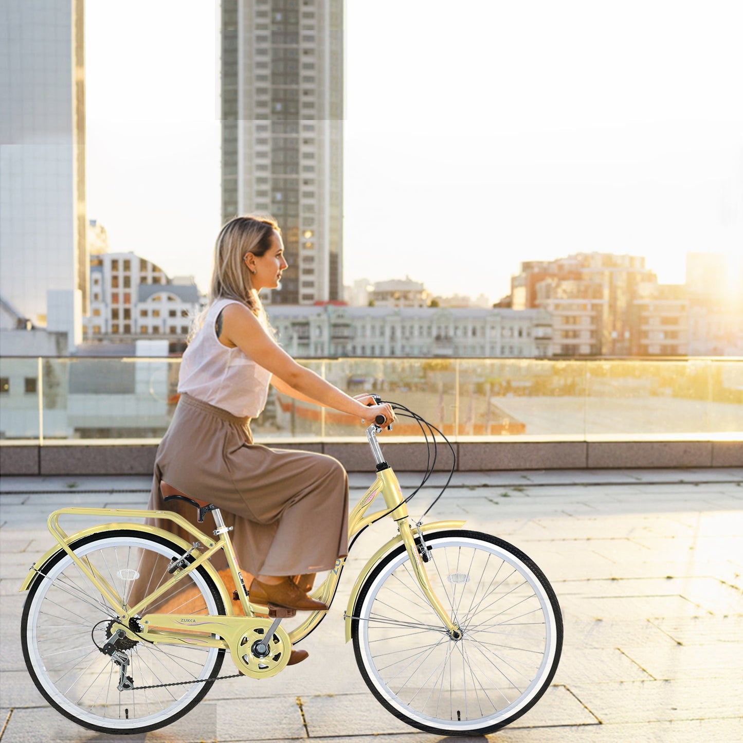 NEW 7 Speed, Steel Frame, Multiple Colors 24 Inch Ladies Bicycle