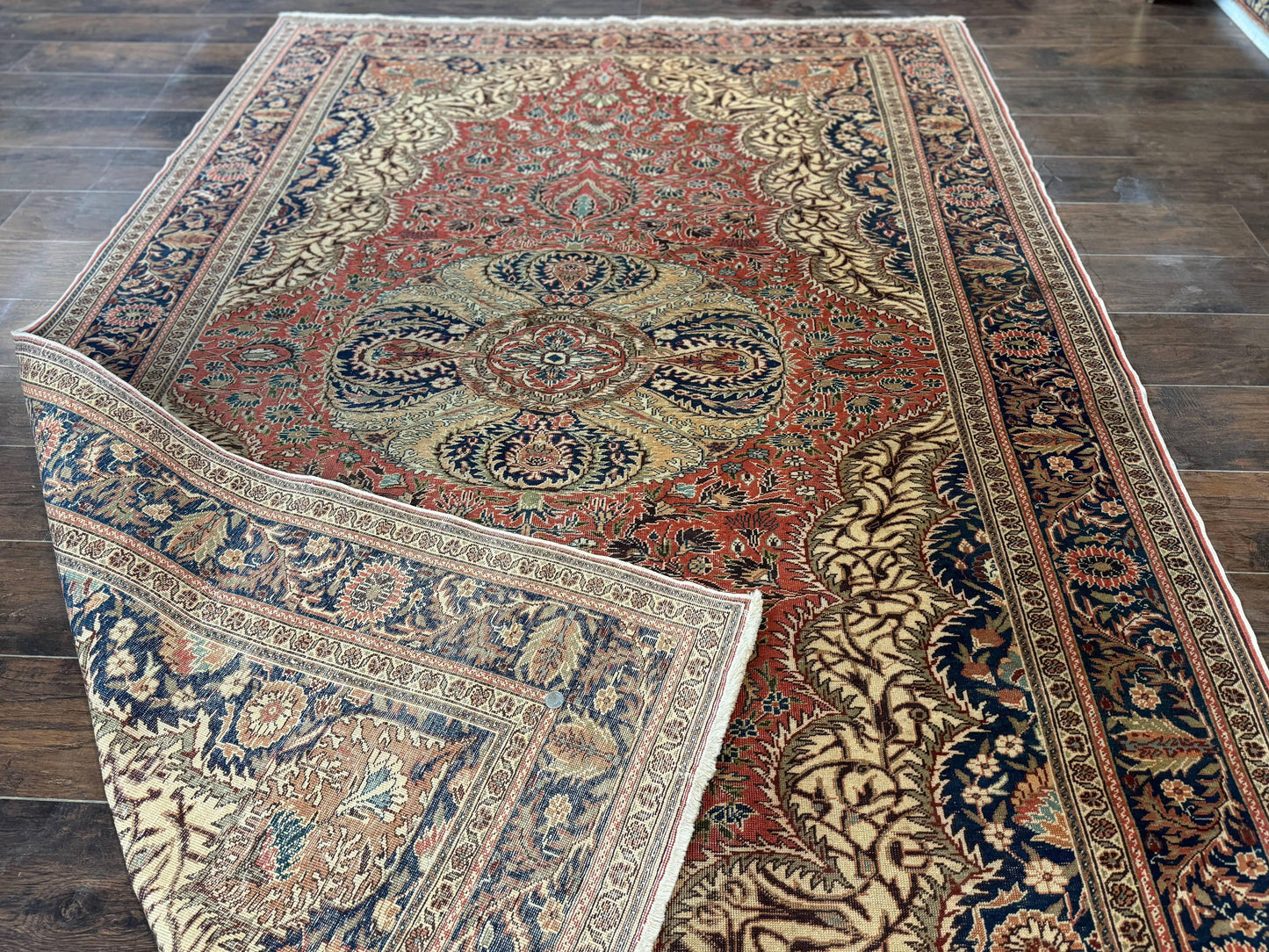 USED Turkish Kayseri Rug 6x10, Antique Turkish Carpet, Floral Medallion, Oriental Carpet, Red