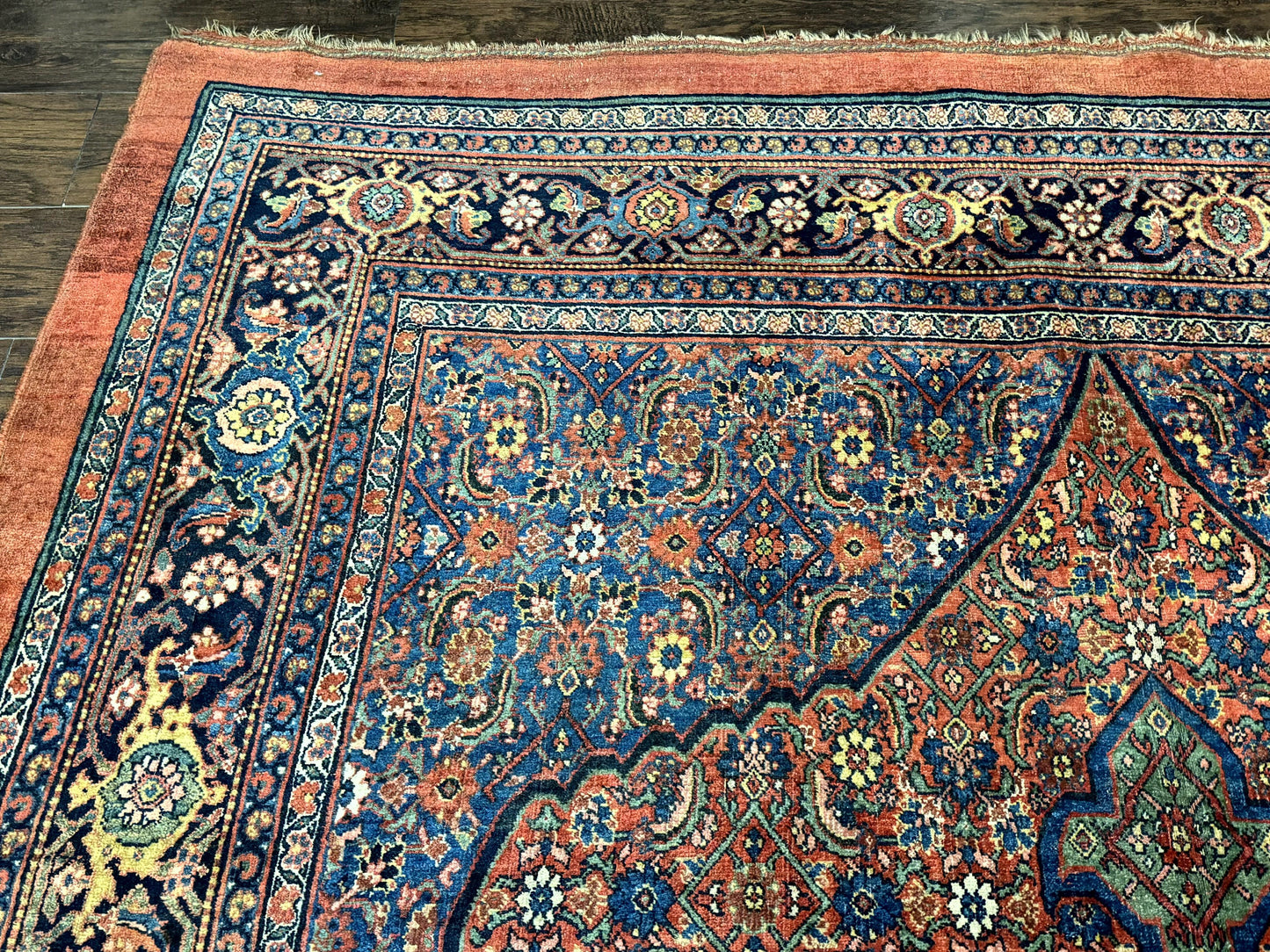 USED Antique Persian Bijar Rug 7x15