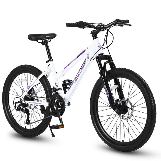 NEW S26103 26 inch Mountain Bike for Teenagers Girls Women, Shimano 21 Speeds with Dual Disc Brakes and 100mm Front Suspension