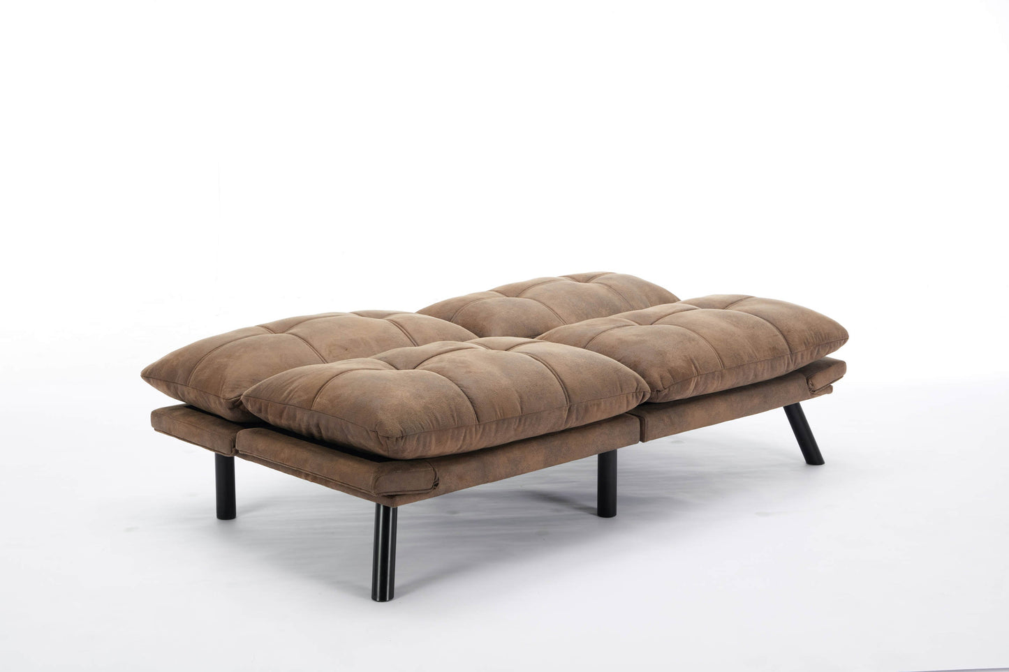 NEW Leatehr Feeling Brown Convertible Folding Modern sofa Bed