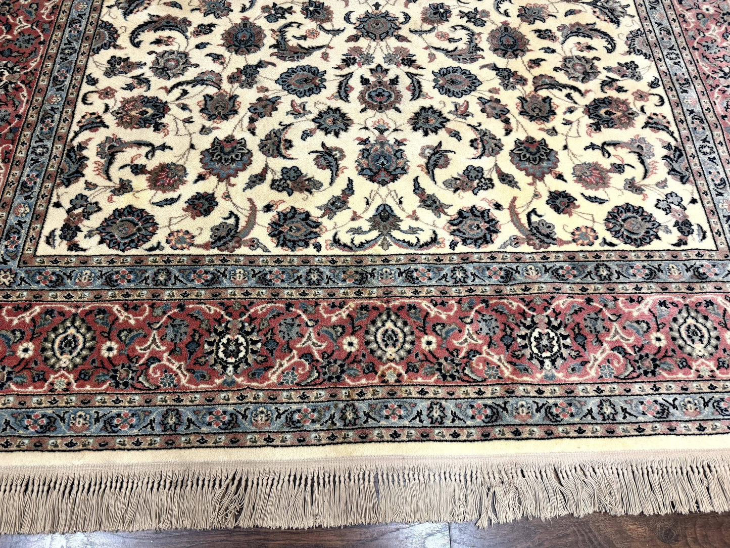 USED Karastan Rug 8.8 x 12, Ivory Rose Kashan #768, Wool Pile Karastan Carpet, Original 700 Series, Rare, Discontinued, Vintage