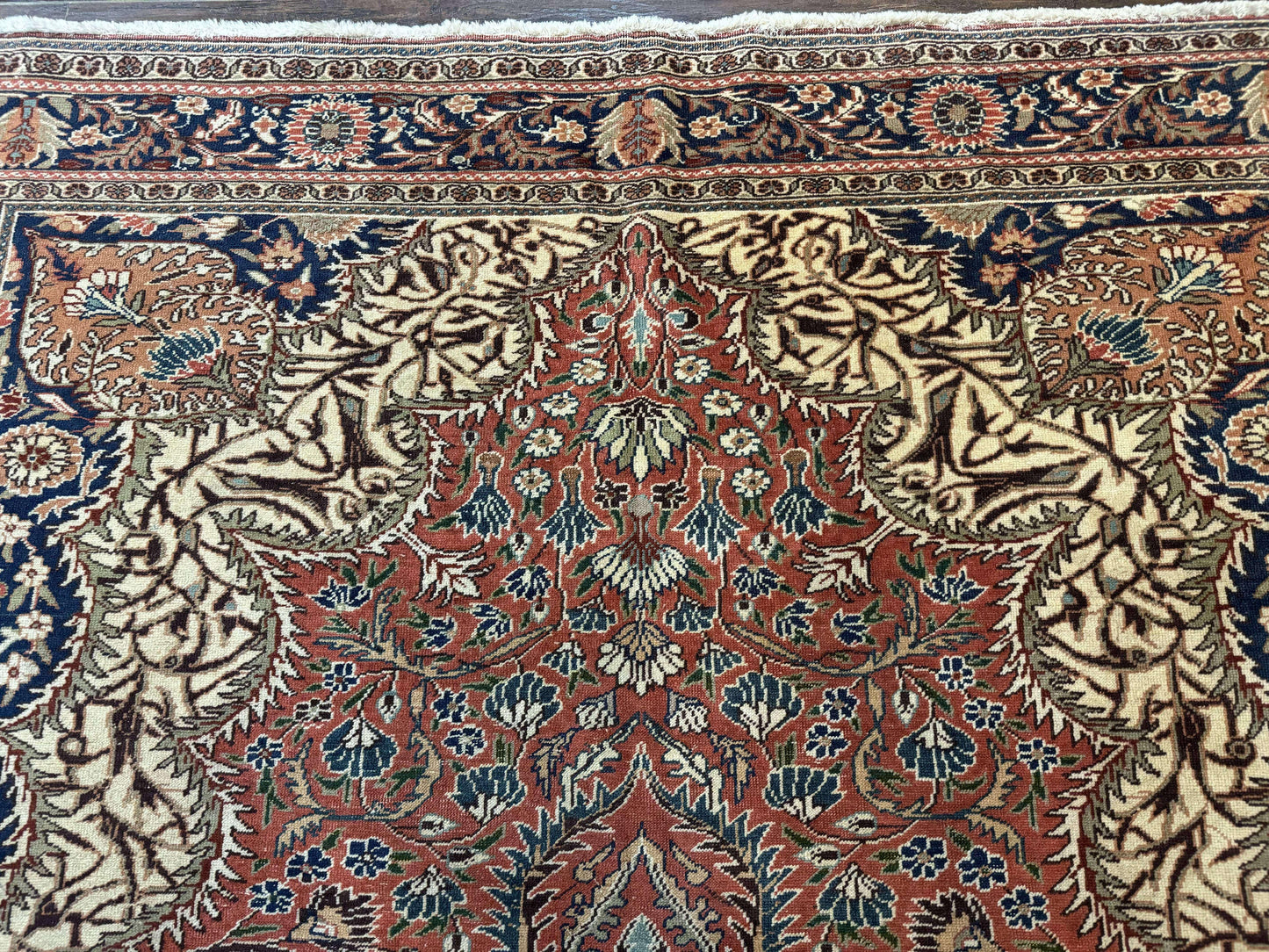USED Turkish Kayseri Rug 6x10, Antique Turkish Carpet, Floral Medallion, Oriental Carpet, Red