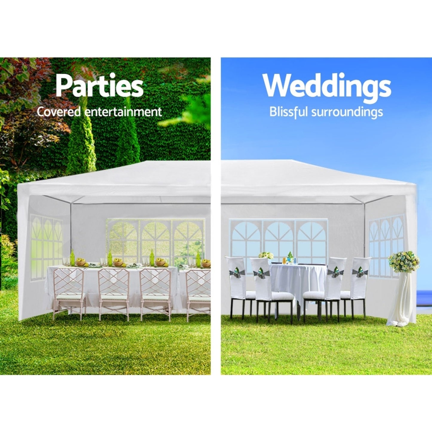 NEW 10x30' Wedding Party Canopy Tent Outdoor Gazebo With 8 Removable Sidewalls