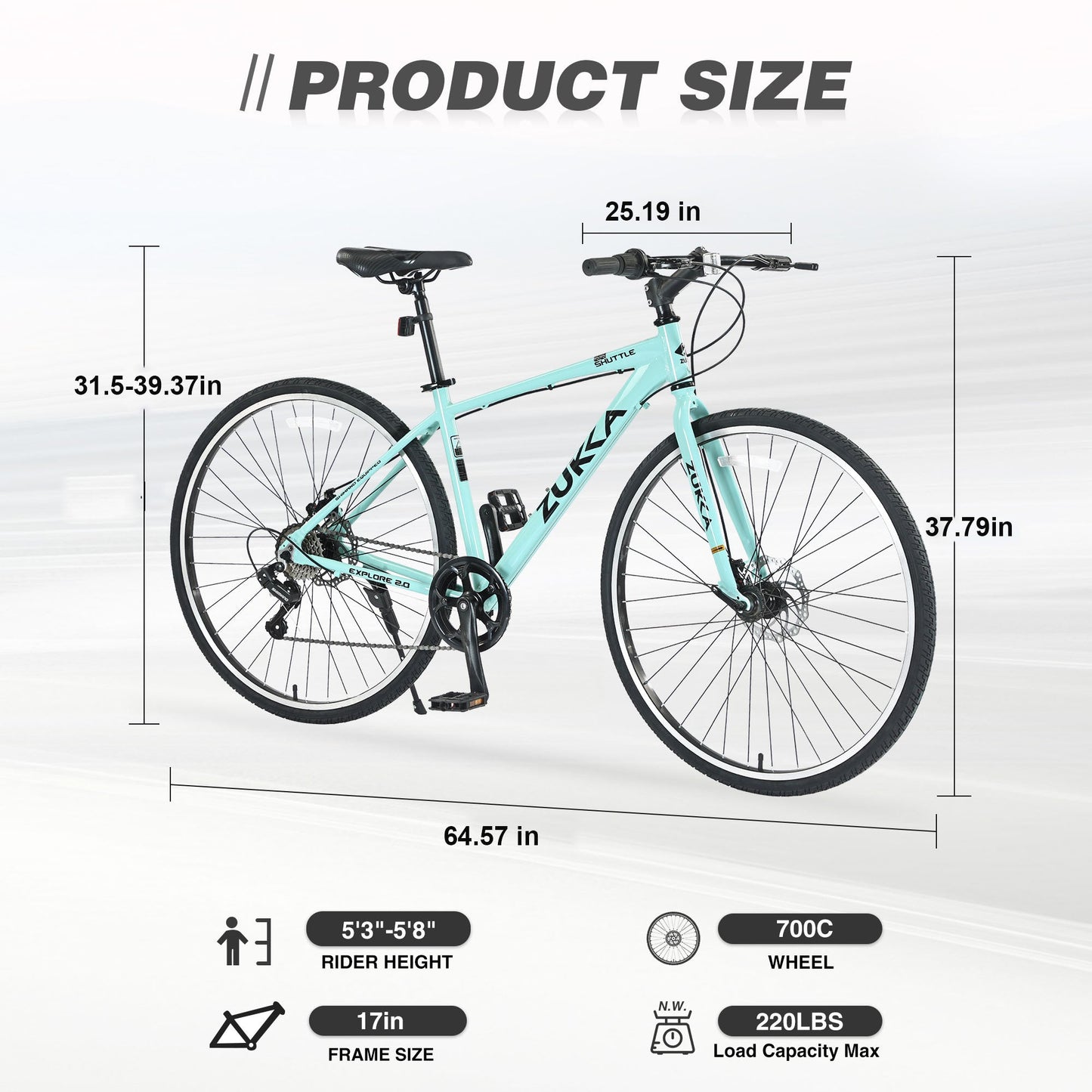 NEW Shimano 7 Speed Hybrid Bike Aluminum Alloy Frame Double Disc Brakes 700C Road Bike For men women's City Bicycle