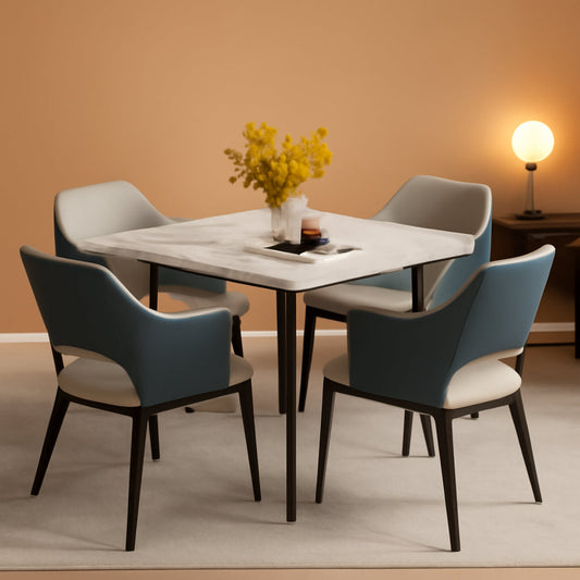 NEW Square Sintered Stone Dining Table 31.5 Inch Modern Kitchen