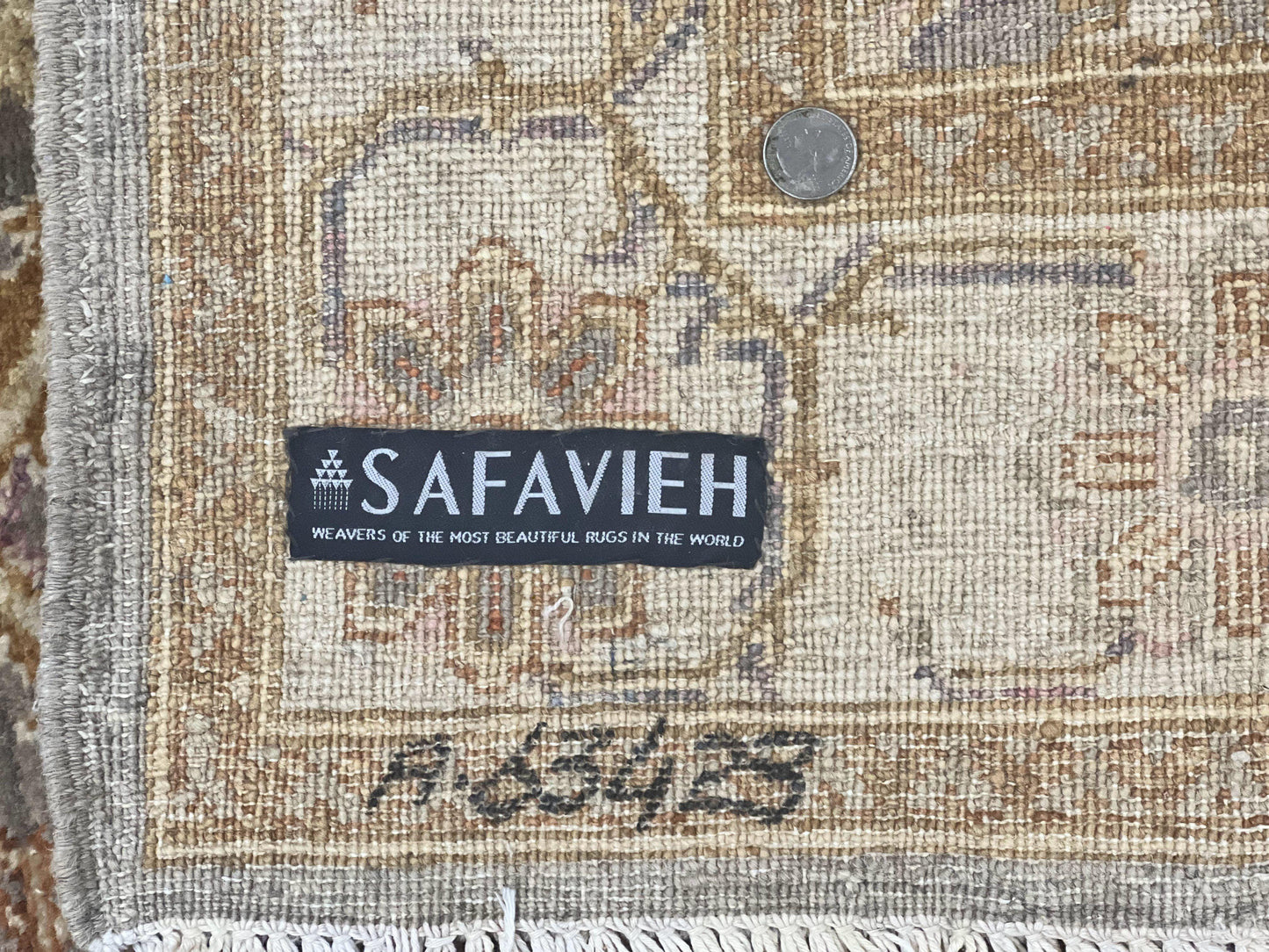 USED Pakistani Peshawar Rug 3.6 x 5, Safavieh Wool Handmade Hand Knotted Vintage Rug, Panel Design Oriental Carpet, Pair C