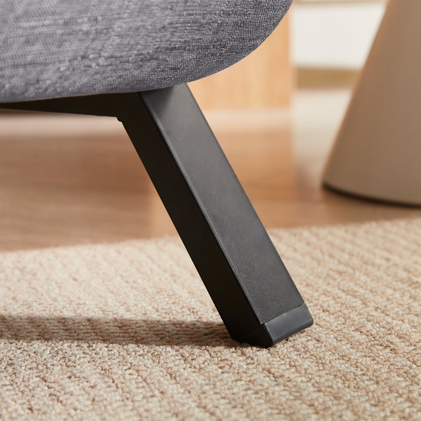 NEW Light Grey Linen Convertible Folding Chair Bed with Adjustable Backrest and Pillow