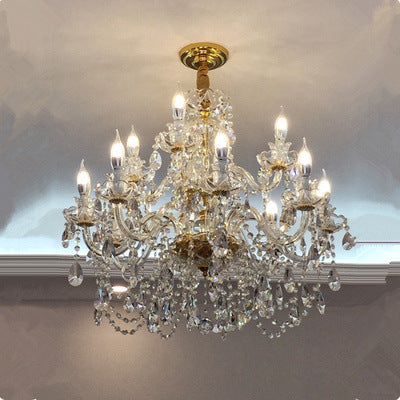 NEW Luxury Crystal Chandelier In Living Room