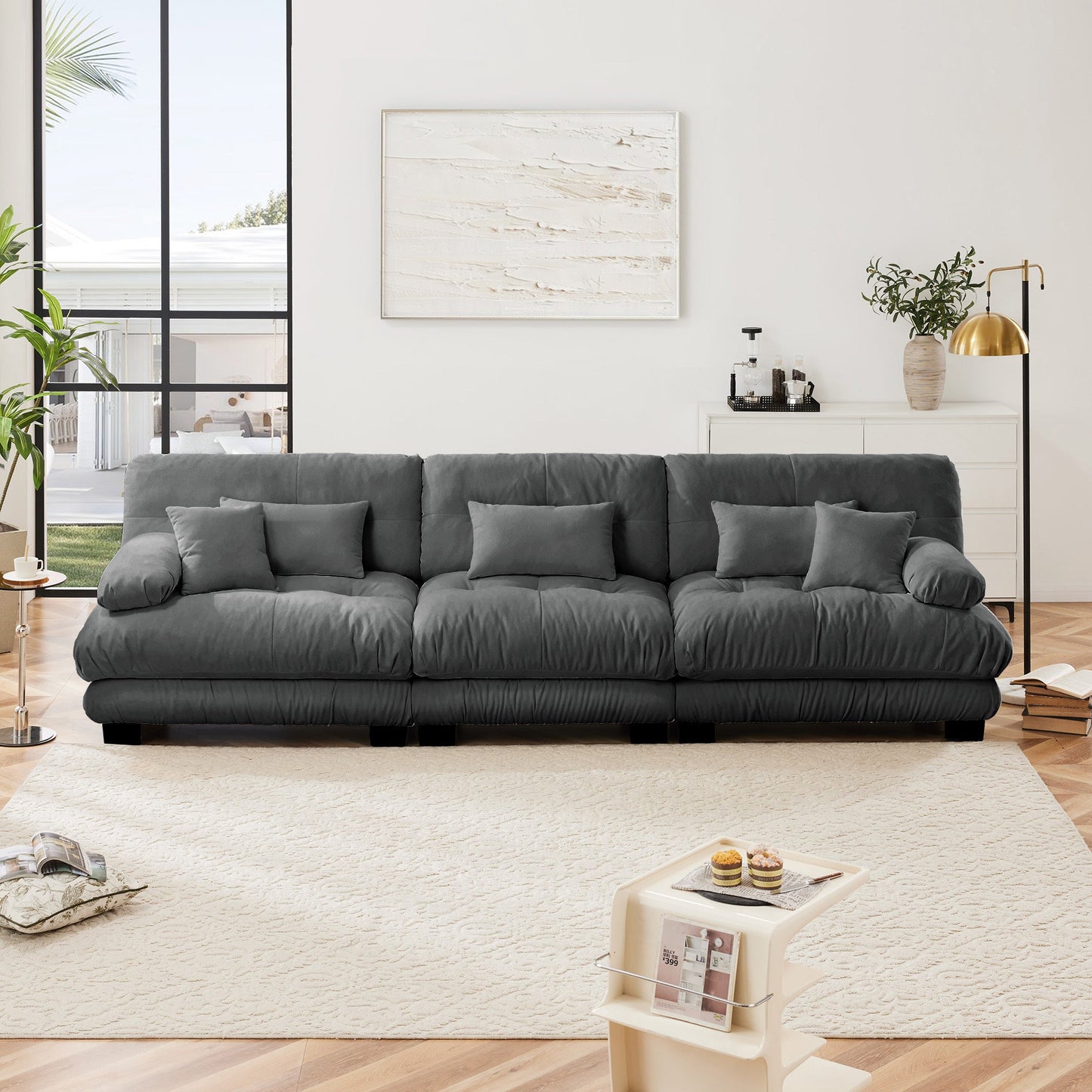 NEW 3-Seater Sectional Modular Deep Seat Sofa Couch Furniture