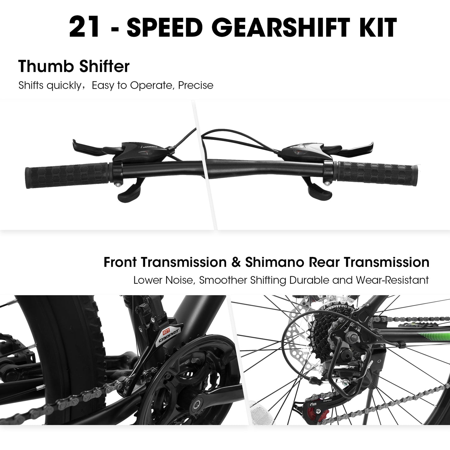 NEW A27366 27 Inch Mountain Bike 21 Speed, Suspension Fork, Aluminum Frame Disc Brake, Mountain biking for both men and women.