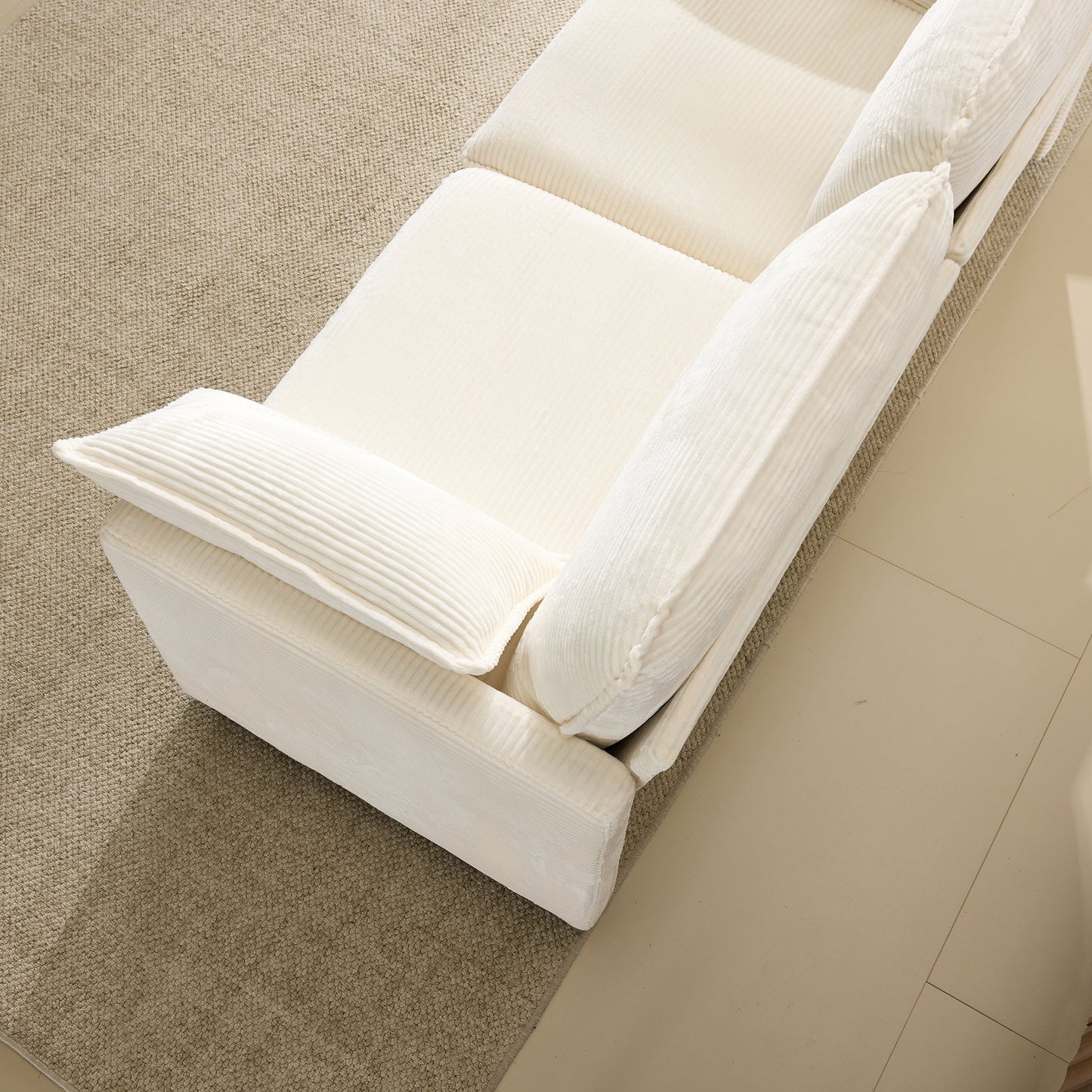 NEW 69' PLUSH Cloud Loveseat Modular 2-Seater Sectional Sofa