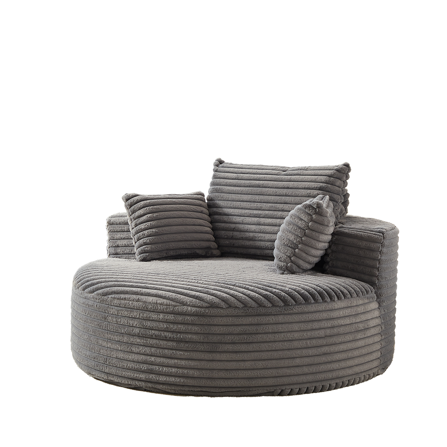 NEW 55''L Corduroy Sponge Single Sofa Fluffy Modern Sleeper Chair